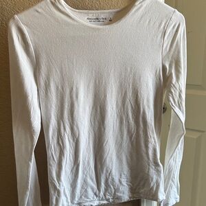 Abercrombie & Fitch Classic White Long Sleve
